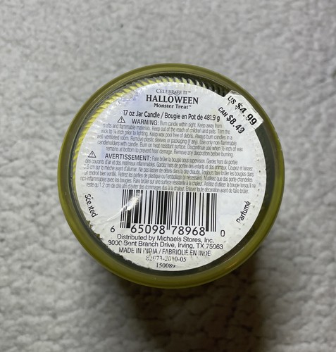 Celebrate It Halloween Scented Candle Monster Treat Witches Brew (150089) 17 oz - Picture 6 of 9