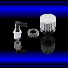 Valve Cover Breather 3 Inch and PCV Valve For Mopar 318 340 360 383 440 Chrome