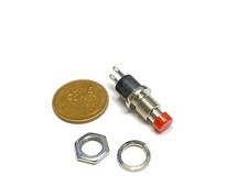 Push button switch momentary spst 3a normally opened n/o small red mini 7mm B10