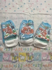 Vintage 2014 Nemo Little Swimmers Pull-Ups Diapers 3 Pack Discreet Ship- *Rare*