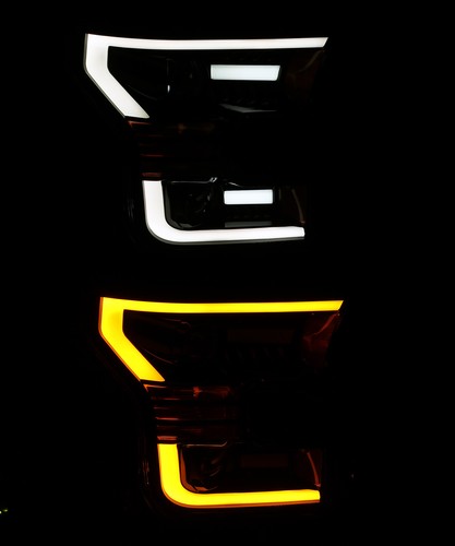 For 2015-2017 Ford F150 Sequential Signal/DRL Polish Black Projector Headlights - Picture 4 of 6