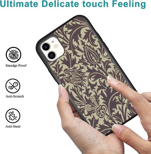 Rigid Plastic For iPhone SE XS XR Max 5 6 7 8 Plus nature thistle flower Pattern - Picture 20 of 25