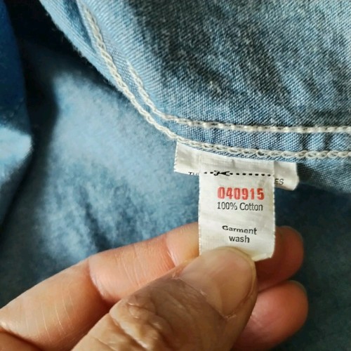 Men's Utility Denim XL Shirt Chambray DLGN-45 Virginia Button Down Flags 1945 - Picture 9 of 13