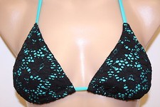 NWT California Waves Bikini Bra Top Black Halter