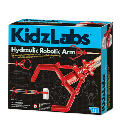KidzLabs - Hydraulik Arm rot Physik Bauset Basteln Experiment Robotix