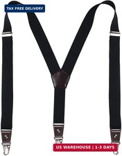 Suspenders for Men with Snap Hooks Heavy Duty Adjustable 1.4 inches Wide