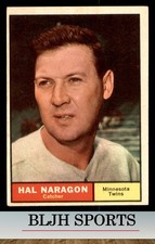1961 Topps #92 Hal Naragon Minnesota Twins (B)