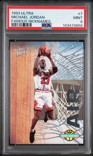 1993-94 Fleer Ultra Michael Jordan Famous Nicknames AIR #7 PSA 9 Mint