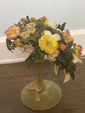Primrose Posies 1950s 50s Yellow Orange Floral Hat