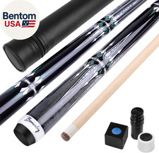 Pool Cue Kit - Stained Maple 58 Inch Pool Stick with Hard Case and Accessories f