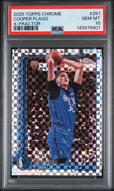 #272 - PSA 10 2025 TOPPS CHROME #251 COOPER FLAGG X-FRACTOR RC [10/09 BRG]