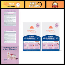 UTI Emergency Kit - 2 Test Strips, 12 Pain Relief  Infection Control Tablets -