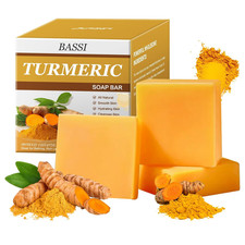 3PCS Turmeric Soap Bar Face Body Cleanser Natural Skin Brightening Soap