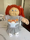 Cabbage Patch Kids Doll 1982 Red Double Ponies, Blue Eyes, Self Portrait Dress
