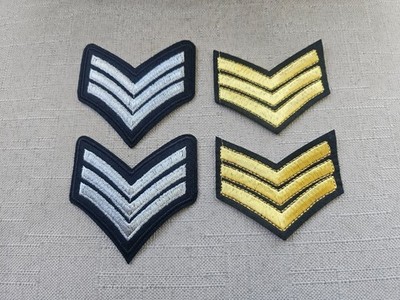 Lot of 4 Patches Gold and Silver Tone Arrow Iron On Patches Embroidered Patches