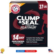 Advanced 37 lb Cat Litter with Baking Soda   14 Days of Odor Control  Freshness