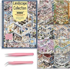 Large DIY 3D Sticker Scene Book for Adults Kids 8 Sets