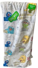 SESAME STREET PLUSH THROW BLANKET BIG BIRD OSCAR BERT ERNIE ELMO COOKIE MONSTER