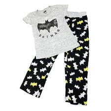 Batman DC Comics Pajamas Size Small Gray Black