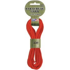 Pepperell PARA-1610 Parachute Cord 4mmx16'-Neon Orange (6Pk)