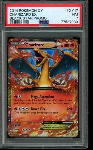 PSA 7 NEAR MINT Pokemon Charizard EX XY Black Star Promo XY17