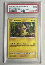 2020 Pokemon General Mills SWSH012 Morpeko Holo Black Star Promo PSA 9