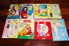 LOT TOTAL DE 8 LIVRES DE POUPÉE PAPIER ANNÉES 60 70 RARE COMME NEUF JAMAIS UTILISÉ