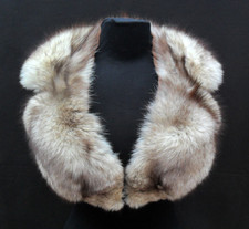 VINTAGE 1950's REAL FOX FUR COLLAR SOFT LUXURIOUS FLUFFY LINED 40" x 6"