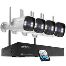 Sistema di telecamere di sorveglianza wireless 3MP NVR 2 vie audio casa 2TB IP66 impermeabile