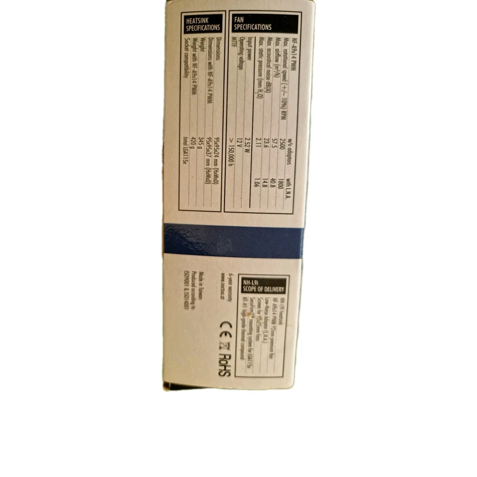 Noctua ‎NH-L9i CPU Cooler - Brown.LGA115x.NF-A9x14PWM Premium Fan. - Image 4 of 4