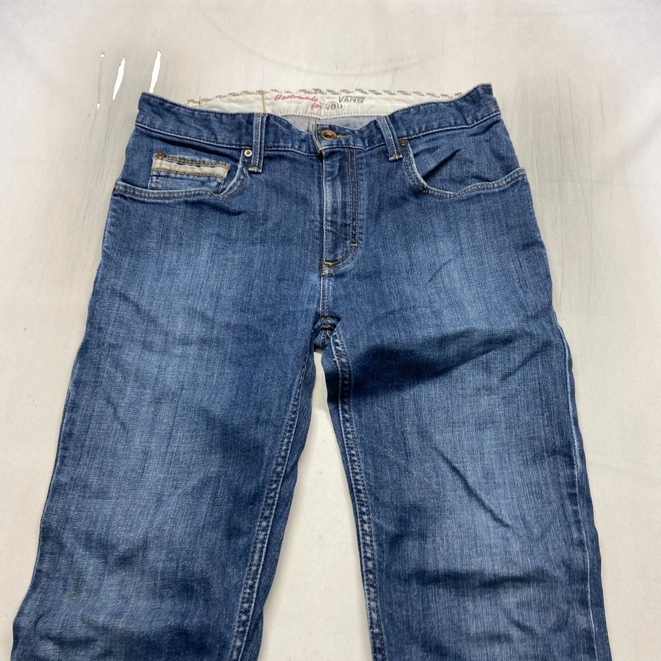 Vans Off The Wall Jeans Mens 30x30 Blue Denim 5-Pockets Mid-Rise Straight Leg - Image 4 of 4
