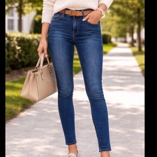 J Brand Maria High Rise Skinny Jeans Dark Wash Ankle Women Size 24