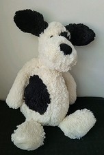 Jellycat of London Plush Bashful Black Spot Cream White Puppy Dog Small
