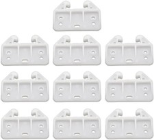 10 Pack Plastic Drawer Guides Rear Mount Drawer Track Replacement Brackets White