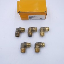 5 Pack Parker 169PTCNS-8-8 AB DOT PTC Brass 90° Elbows 1/2" Rigid x 1/2" MNPT