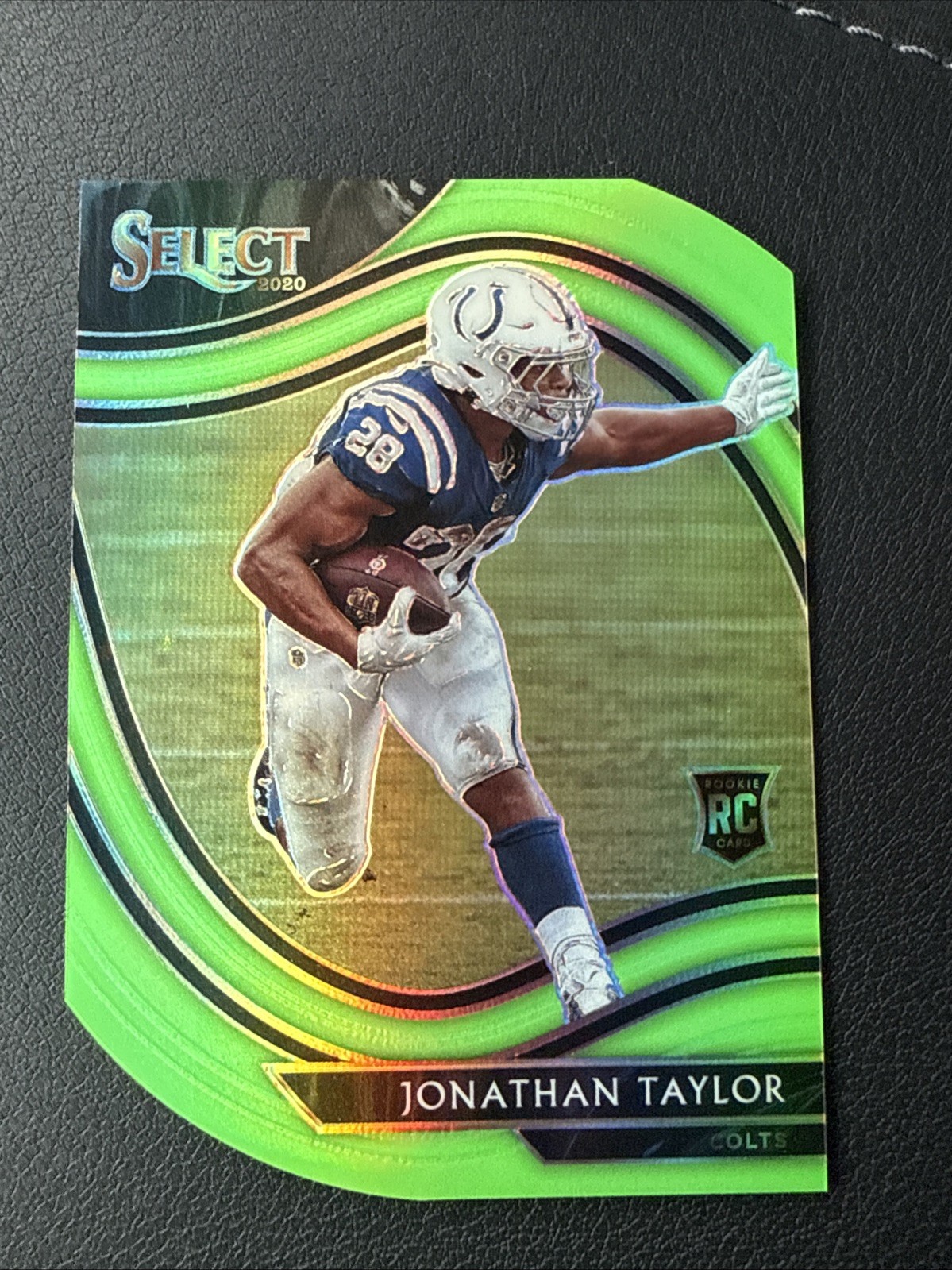 2020 Panini Select - Field Level Jonathan Taylor #353 Neon Green Prizm Die-Cut
