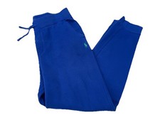 Polo Ralph Lauren Boys Blue Fleece Jogger Pants XL 18-20 Drawstring Pockets