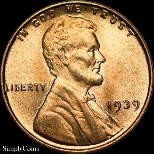 1939 Lincoln Wheat Cent Penny BU Uncirculated RED