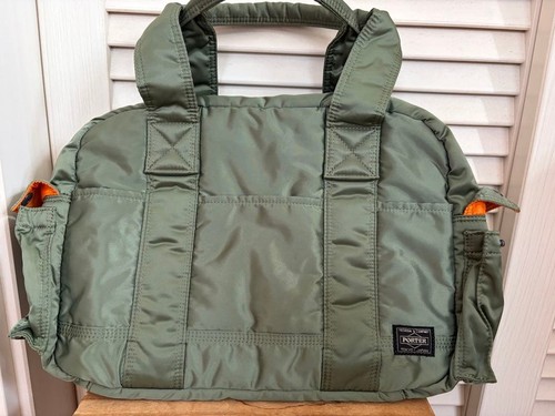 PORTER TANKER Boston Bag Duffle bag Sage green Khaki Nylon Yoshida Kaban Unused