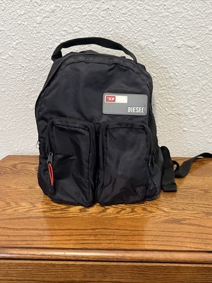 Diesel Vintage Y2K Spare Parts Black Nylon Mini Backpack Bag Gorpcore Techwear