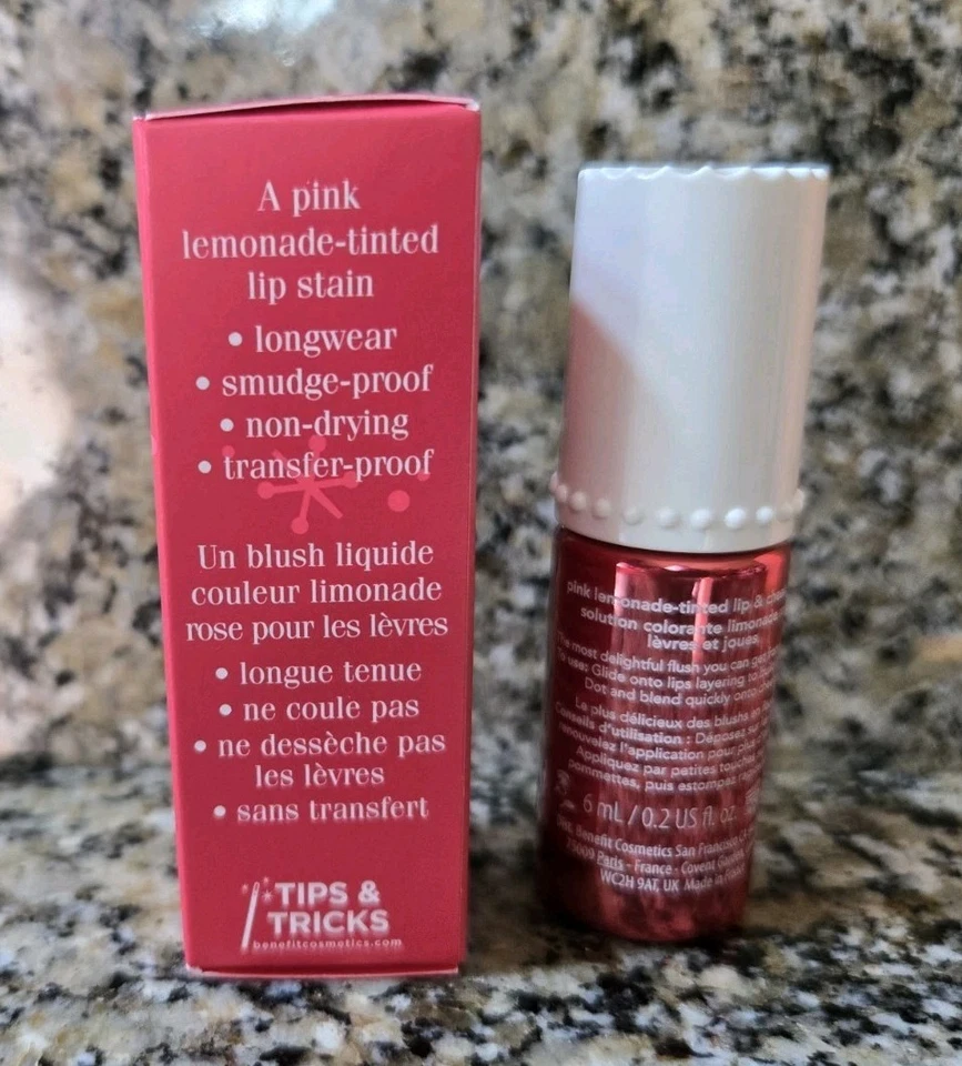 Benefit Play Tint 6.0ml/0.2oz Pink Lemonade Tinted Lip & Cheek Stain New in Box - Image 3 of 4