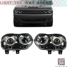 For Dodge Challenger 2015-18 Headlights With LED DRL Black Housing Right&Left