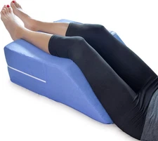 DMI 8 Inch Blue Body Positioner Wedge Pillow for Leg Elevation and Pain Relief