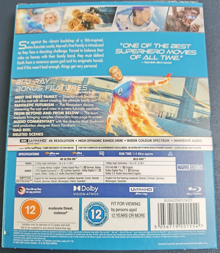 The Fantastic Four: First Steps [12] 4K UHD +Blu-ray - Image 2 of 4