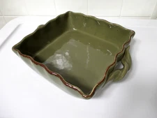 Park Designs Village Collection Square Ruffled Baking Dish w/ Twisted Handles