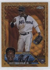 2023 Topps Gilded Collection Gold Wave Refractor 63/75 Jazz Chisholm Jr #58 0gh1
