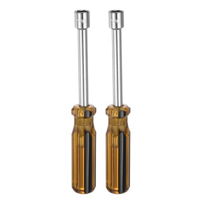2pcs Metric Nut Driver 10mm Non-Magnetic Hexagon Socket Wrench Screwdriver