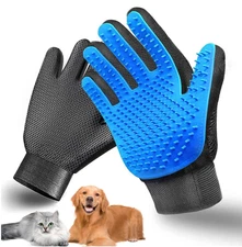 2 Pair Pet Dog Cat Hair Remover Mitt Massage Brush Deshedding Grooming Gloves