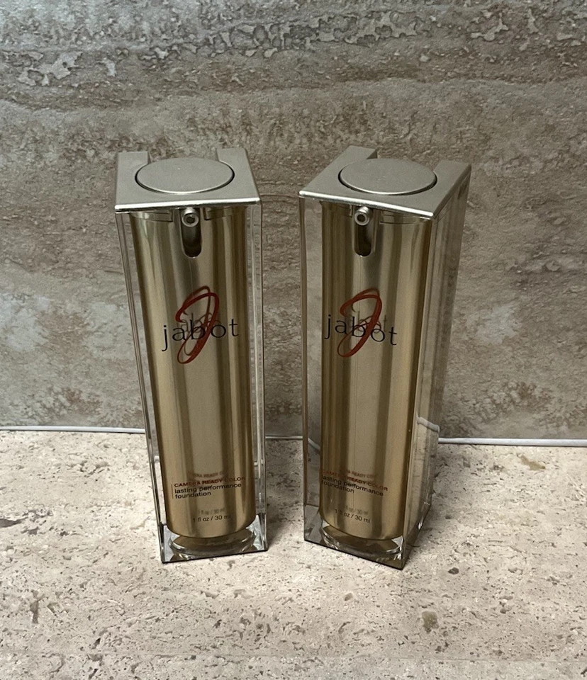 2 pk Jabot Camera Ready Color Lasting Performance Foundation 1oz BUFFED GOLD MED - Image 2 of 4