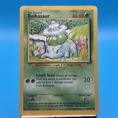 Bulbasaur 044/102 Base Set Regular HP